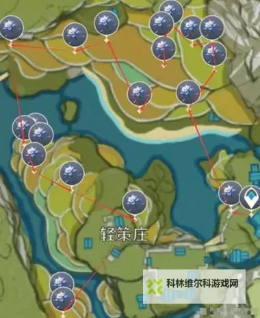 《原神》琉璃百合采集地点及路线图1